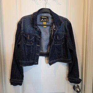 Cropped Stretch Denim Jacket – Size XL